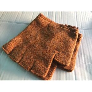 100% Wool Fingerless Gloves Tamarind in color Sz L new with zipper